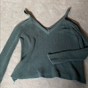Cold shoulder sweater